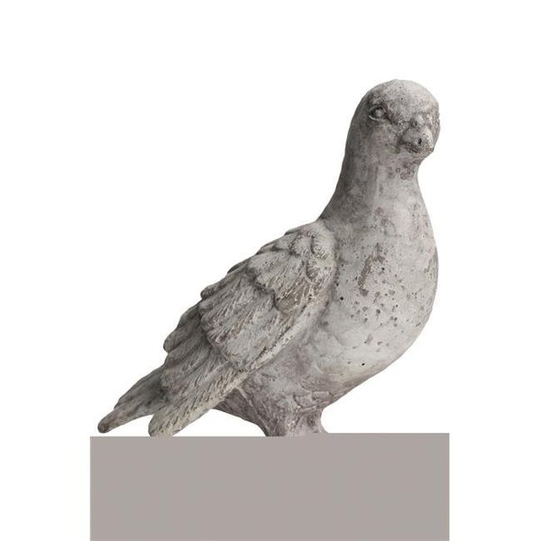 Urban Trends Collection Urban Trends Collection 41519 Cement Cardinal Standing Bird Figurine - Flat Base; Distressed Gray 41519